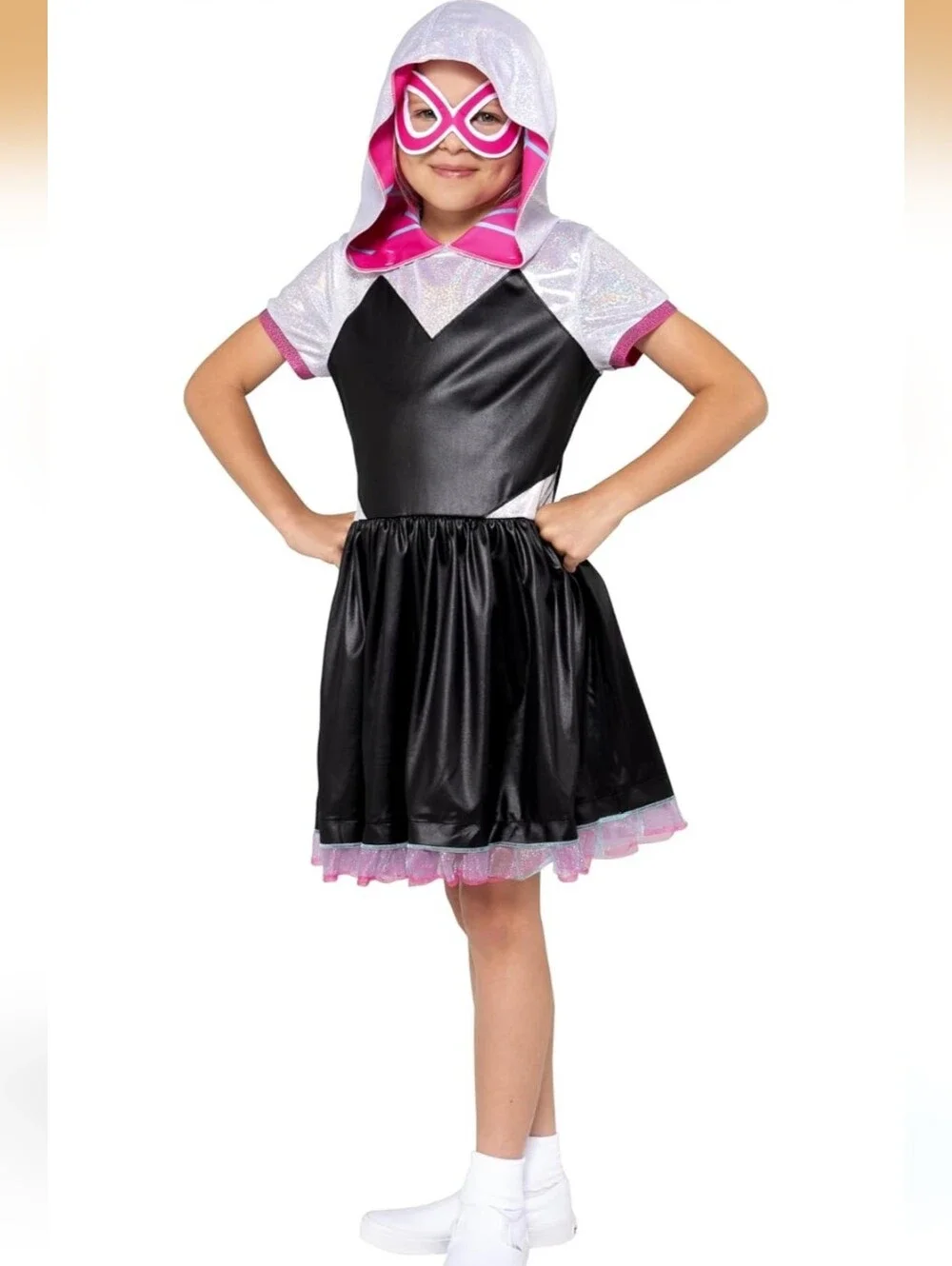 NWT MARVEL Ghost Spider Official Youth Halloween Dress - M 7/8